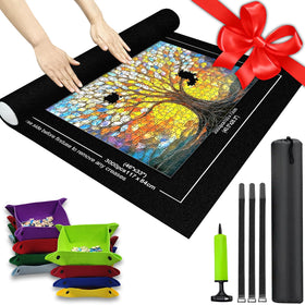 Napzy puzzle mat rollup board for 3000-piece puzzles, portable and organized.
