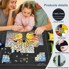 Napzy soft felt surface protects pieces during handling.