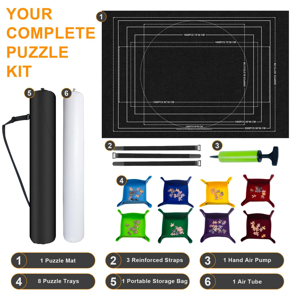 Napzy eight-tray setup speeds sorting and assembly for large puzzles.