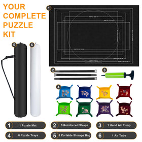 Napzy eight-tray setup speeds sorting and assembly for large puzzles.