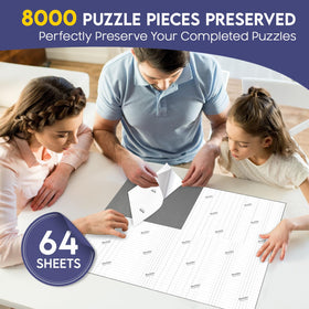 Close-up of ultra-strong adhesion on Nariolar Puzzle Saver sheet