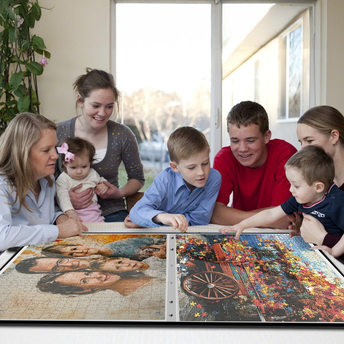 Nariolar folder inside layout keeps up to 48 puzzles neatly organized and accessible