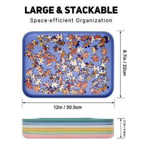 Nariolar stackable trays forming a secure sorting tower.