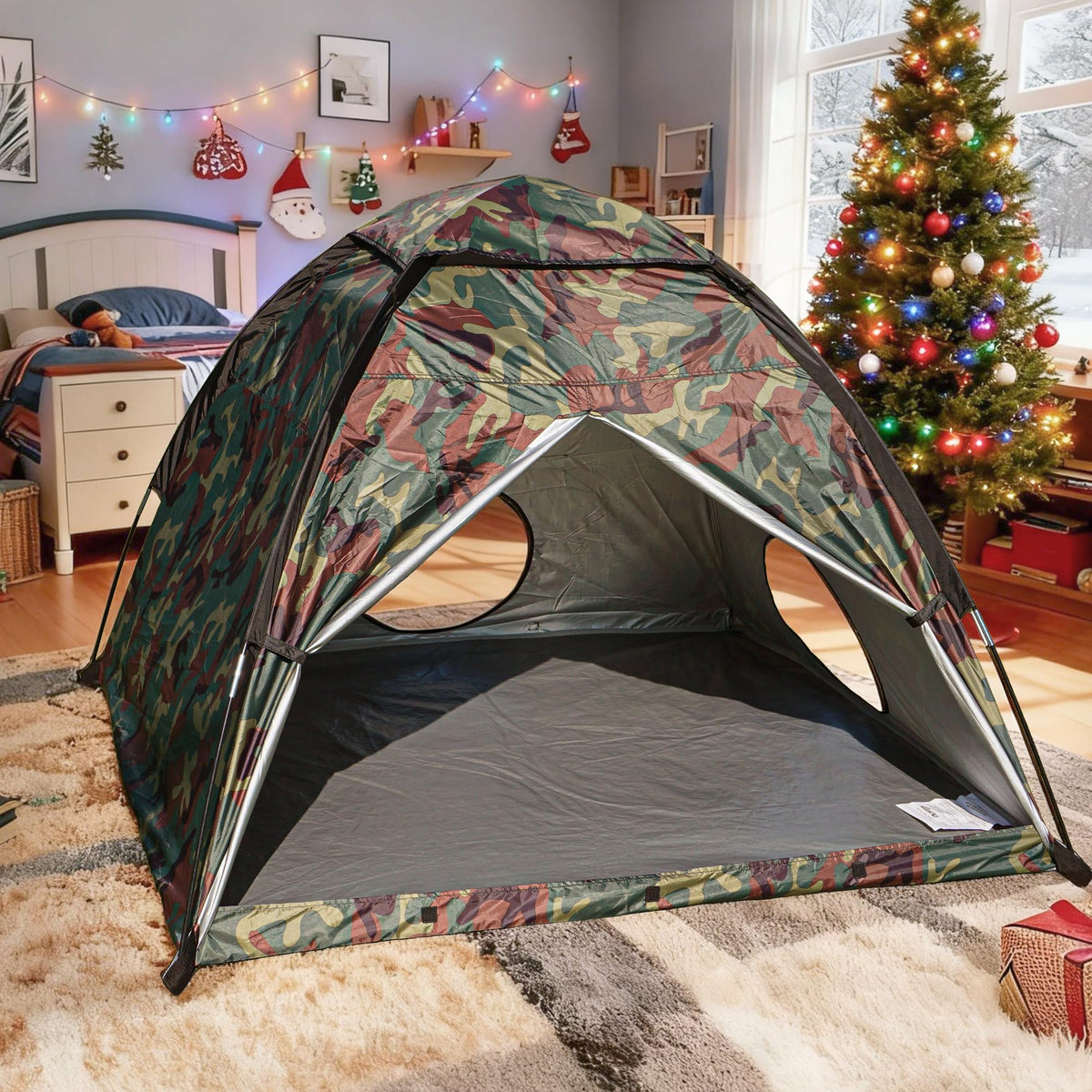 NARMAY camo dome kids playing — sparks imaginative, screen-free fun.