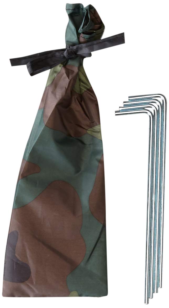 NARMAY camouflage tent stakes on ground — keeps tent stable outdoors.