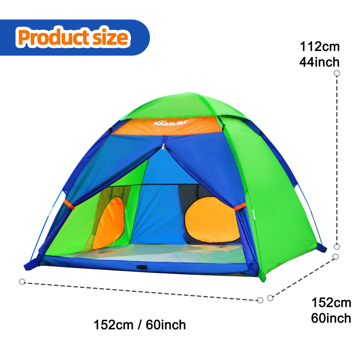 NARMAY Play Tent folds into a compact carry bag for travel
