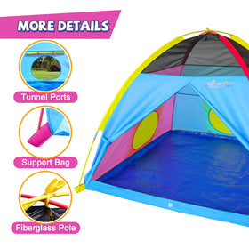 NARMAY Play Tent Easy Joy Dome durable poles enable quick setup and sturdy structure