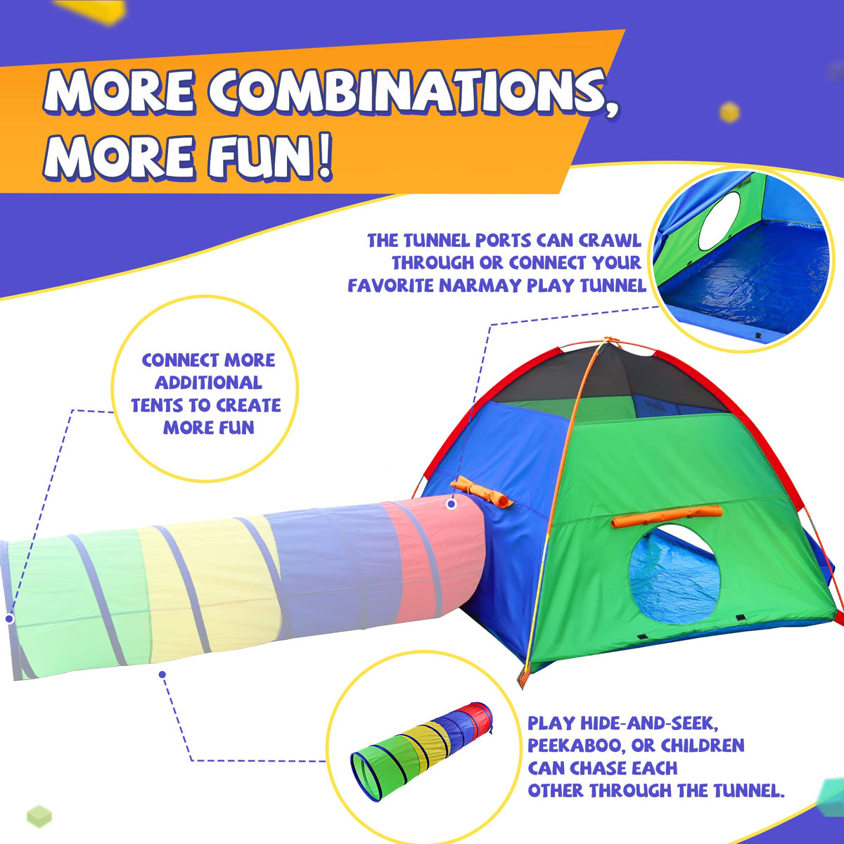 NARMAY Play Tent storage tote simplifies packing and gifting.
