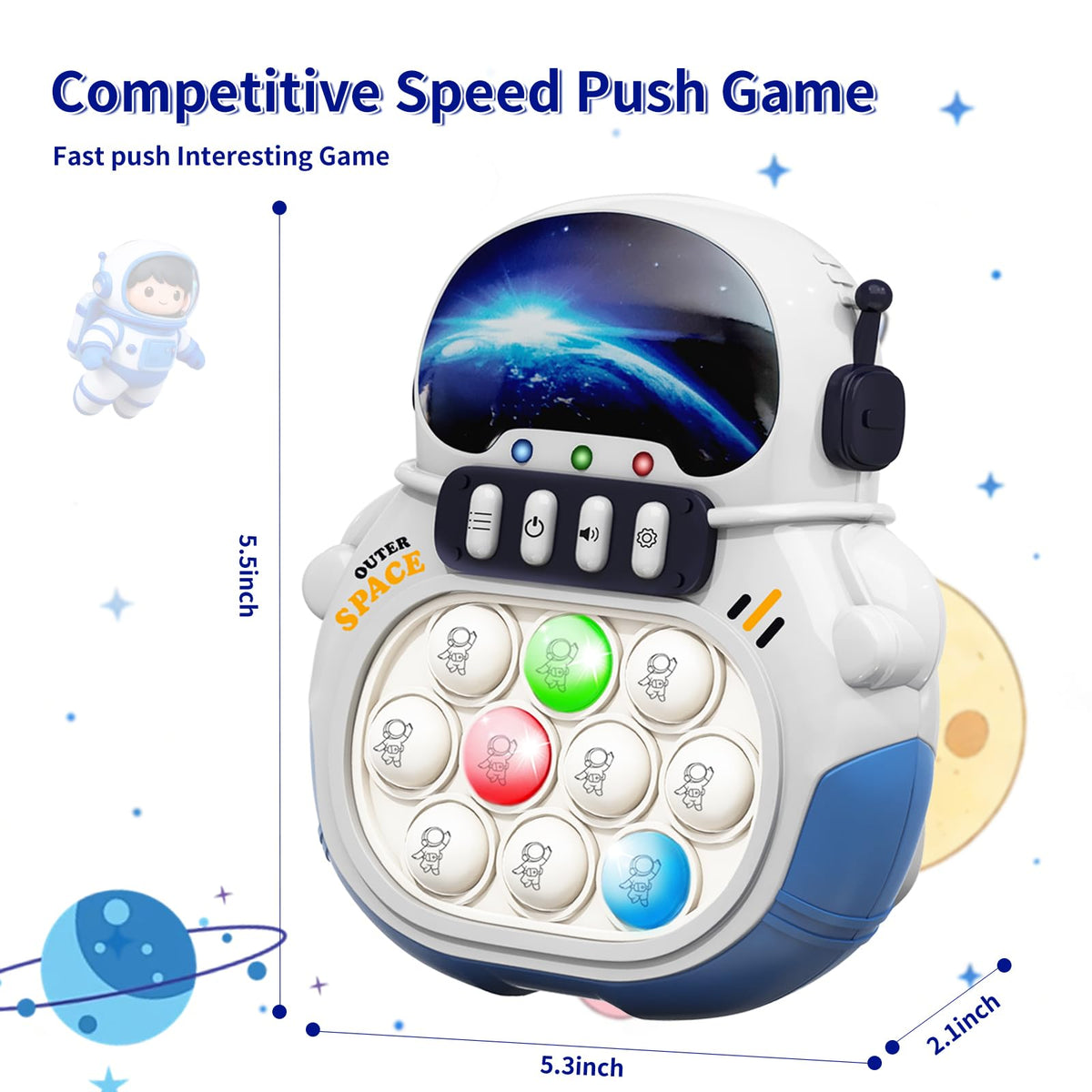 Narotood Quick Push Pop Game ergonomic silicone body for comfortable use