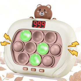 Narotood Quick Push Pop Game light-up display enhances immersive sensory play.