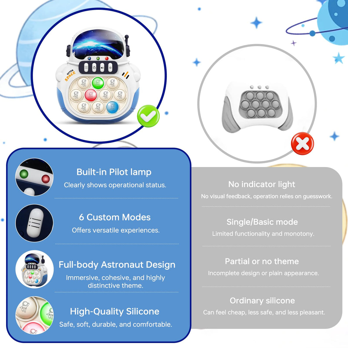 Narotood Quick Push Pop Game portable travel companion for on-the-go play