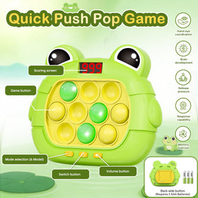 Narotood Quick Push Pop Game silicone body closeup showing safe, durable materials.