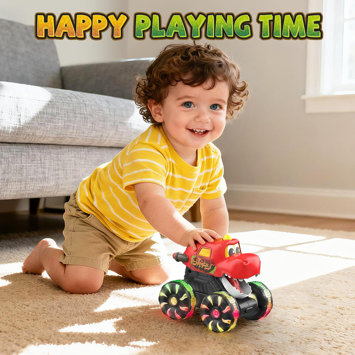 NARRIO 3-pack dinosaur trucks adds variety to toy car collections.