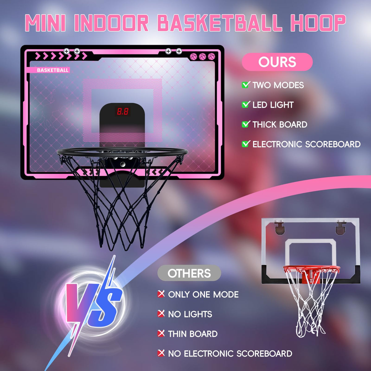 nasominako door-mount hoop installs quickly without drilling, ideal for apartment living.
