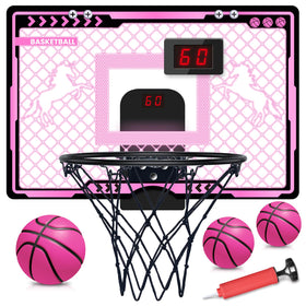 nasominako indoor basketball hoop with scoreboard and LED light boosts energetic play for kids.