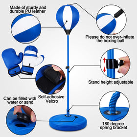 NATGGZ adjustable stand grows with child for lasting boxing fun