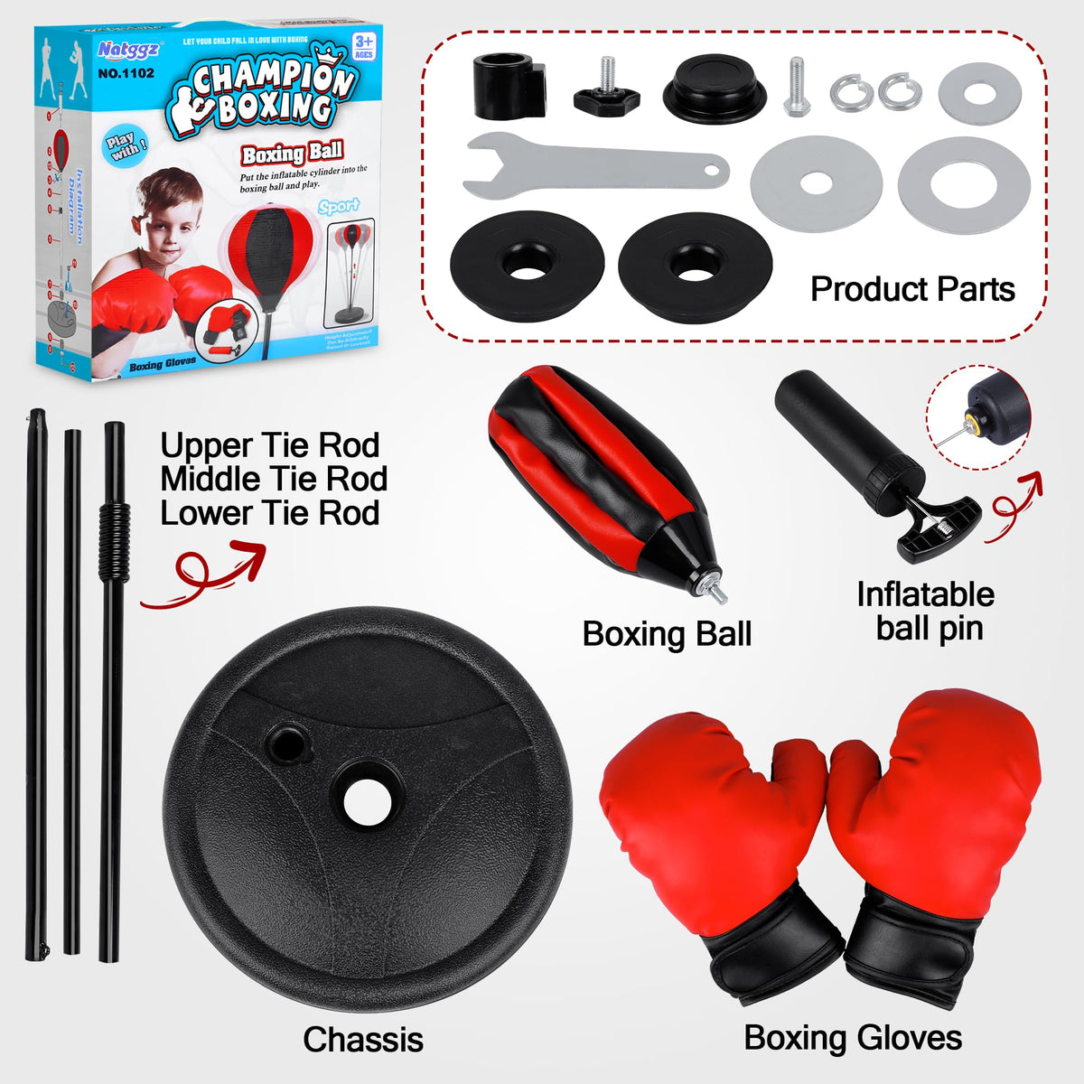 NATGGZ base-filled configuration offers sturdy stability during play.