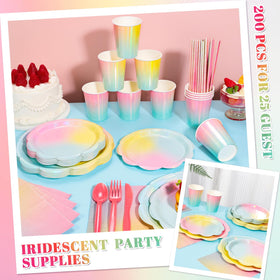 NatNarr holographic paper straws enhance party drinks with a rainbow, reflective twist