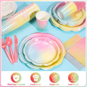 NatNarr pastel napkins offer soft color coordination and handy quick cleanup