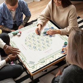 NATSUNO 31.5-inch square mat ideal for mahjong and poker.