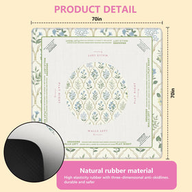 NATSUNO chinoiserie trellis design mat reduces table noise during play.