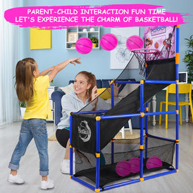 Nattork Arcade Basketball Set includes 4 balls, keeps play options varied
