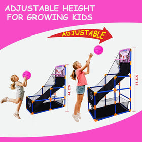Nattork Arcade Basketball Game Set in living room, ideal for indoor practice