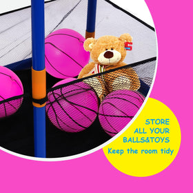 Nattork Arcade Basketball Hoop closeup, sturdy rim for safe play