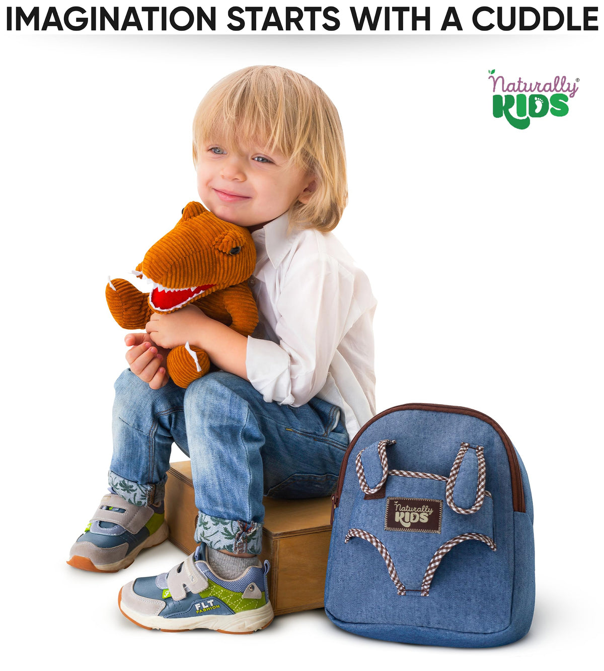 Naturally KIDS backpack featuring a sturdy zipper for daily use