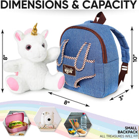 Naturally KIDS compact 10x8x3 backpack fits small trips and toys.