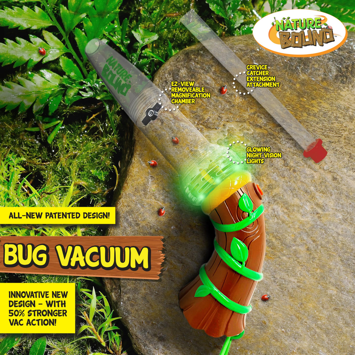 Nature Bound capture gun keeps hands clean during play.