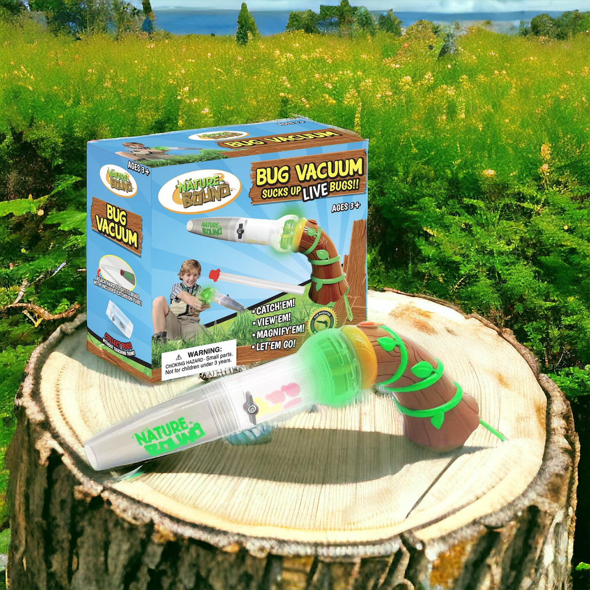 Nature Bound carabiner adds portability for field-friendly learning.