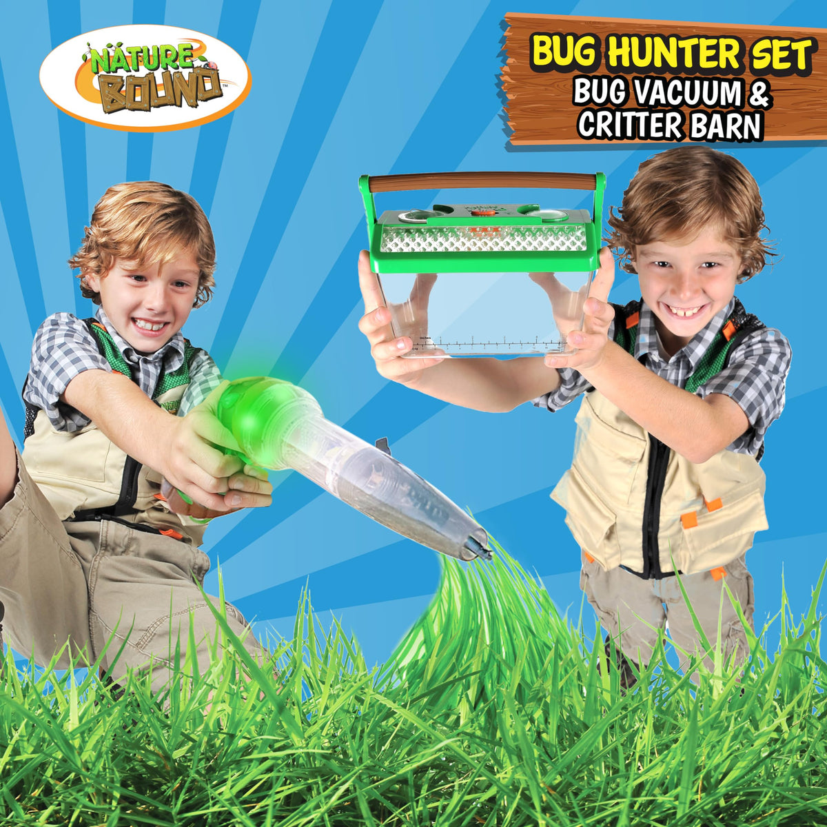Nature Bound Bug Catcher Toy 360-degree clear sides prevent escapes.