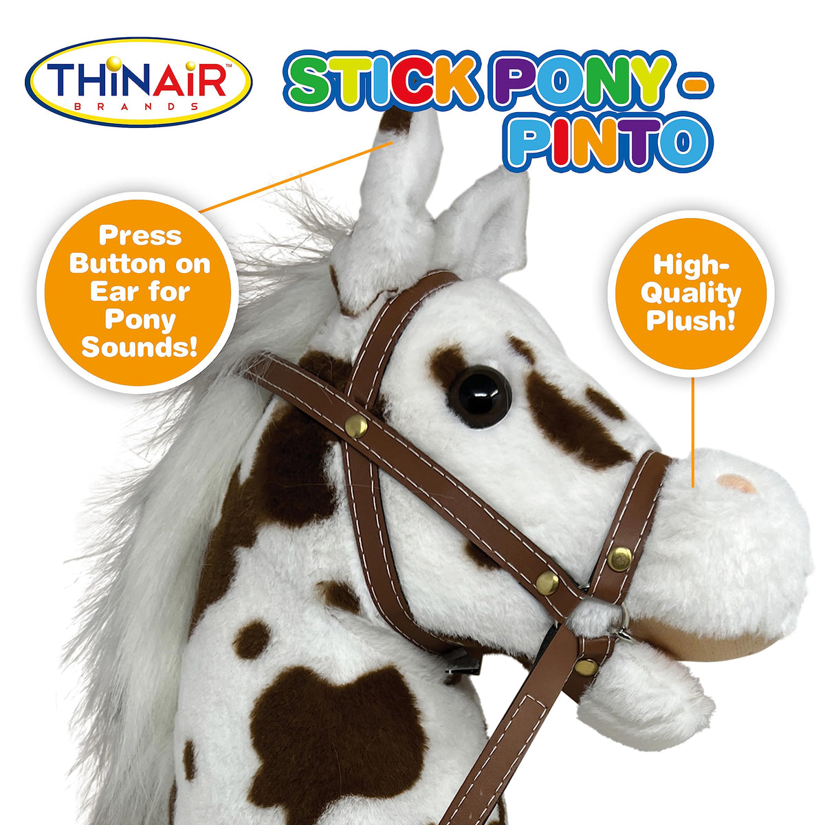 Nature Bound wooden shaft with reins and bridle for sturdy handling during pretend rides