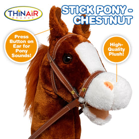Nature Bound plush stick horse mane showcases soft, kid-friendly fur