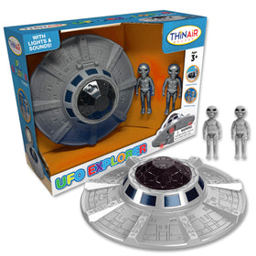 Nature Bound UFO Spaceship toy with glowing lights sparks imaginative space play