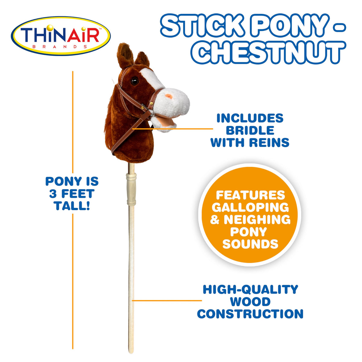 Nature Bound wooden stick 34-inch for sturdy support during active play
