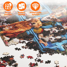 Naturelish 1000-piece puzzle pieces lock neatly for satisfying assembly.
