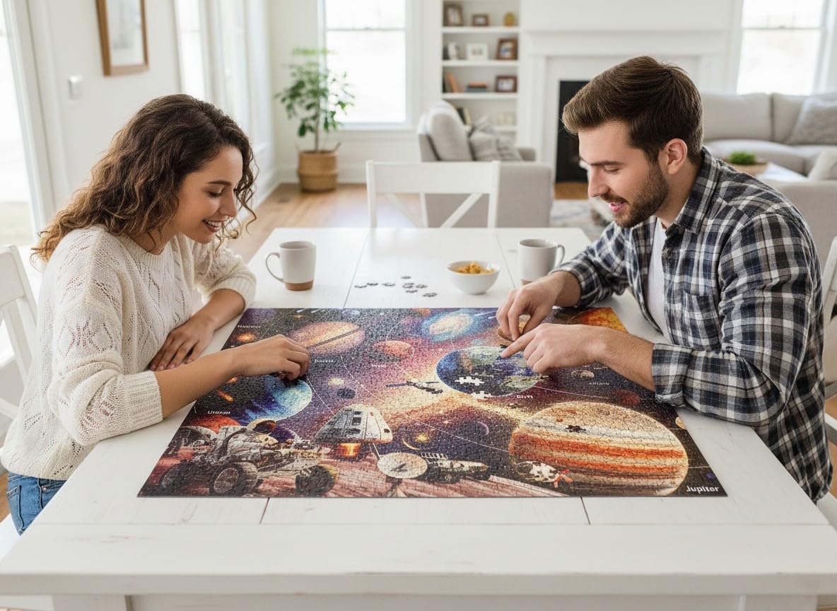 Naturelish 1000-Piece Space Explorer Linen Finish image signals high-quality texture.