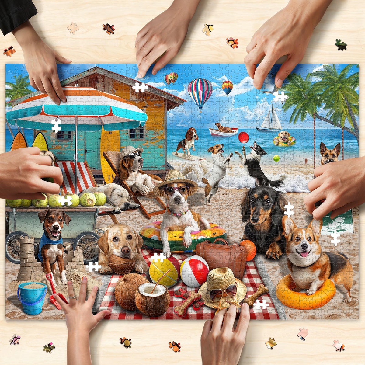 Naturelish adorable dogs building sandcastles adds joyful focus to sessions.