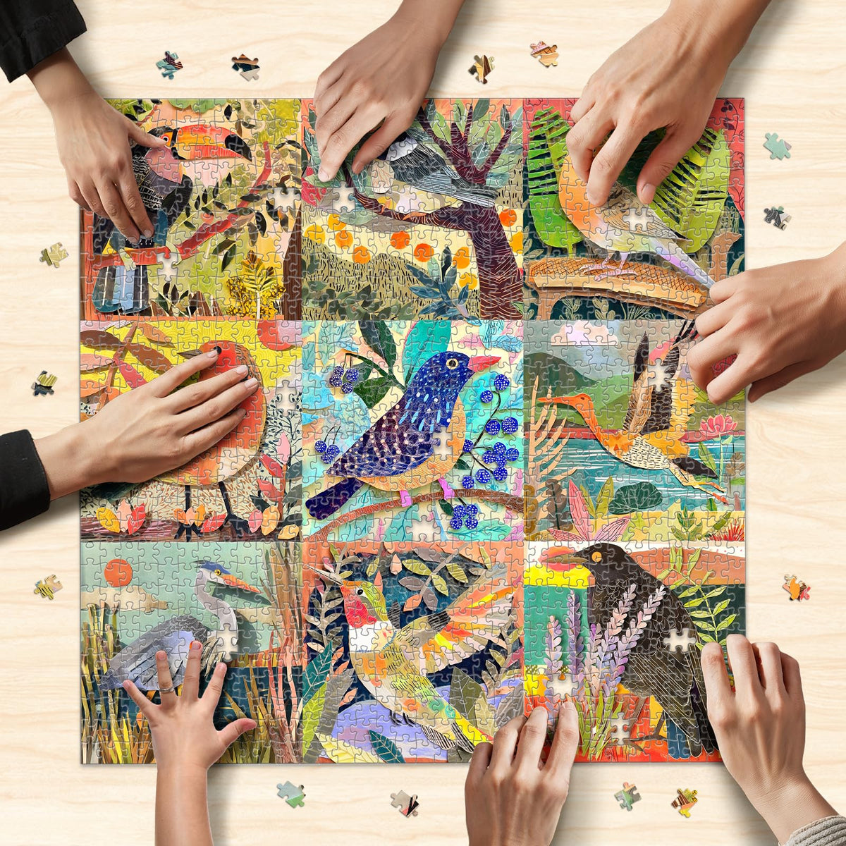 Naturelish 24x24 inch puzzle viewed in a compact dimension for display.