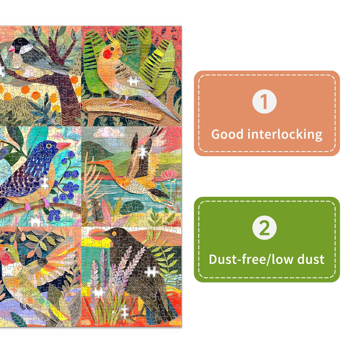 Naturelish puzzle finish with a semi-matte embossed texture for a premium look.