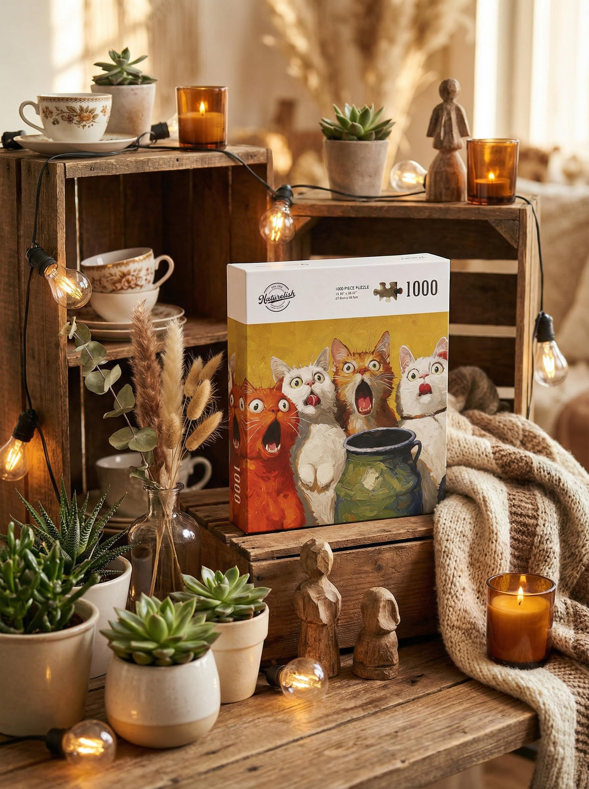 Naturelish colorful animals art puzzle focusing on vibrant creatures for creative, calm activity.