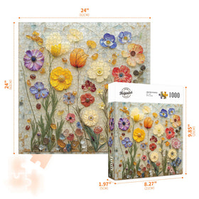 Naturelish Colorful Plant Floral mosaic with bright hues for decor inspiration.
