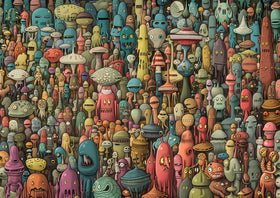 Completed Naturelish Dense Monster puzzle scene showcasing a rewarding sense of progress