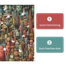Naturelish Dense Monster puzzle shaped pieces highlight unique forms for playful problem-solving