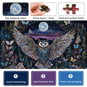 Naturelish vivid owl illustration showcases rich hues and crisp detail.