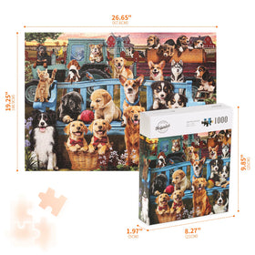 Naturelish finished puzzle size 19.25 by 26.65 inches for display.