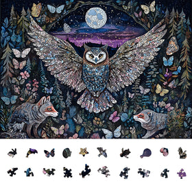 Naturelish Glow-in-The-Dark Owl Puzzle glows softly for cozy night sessions.