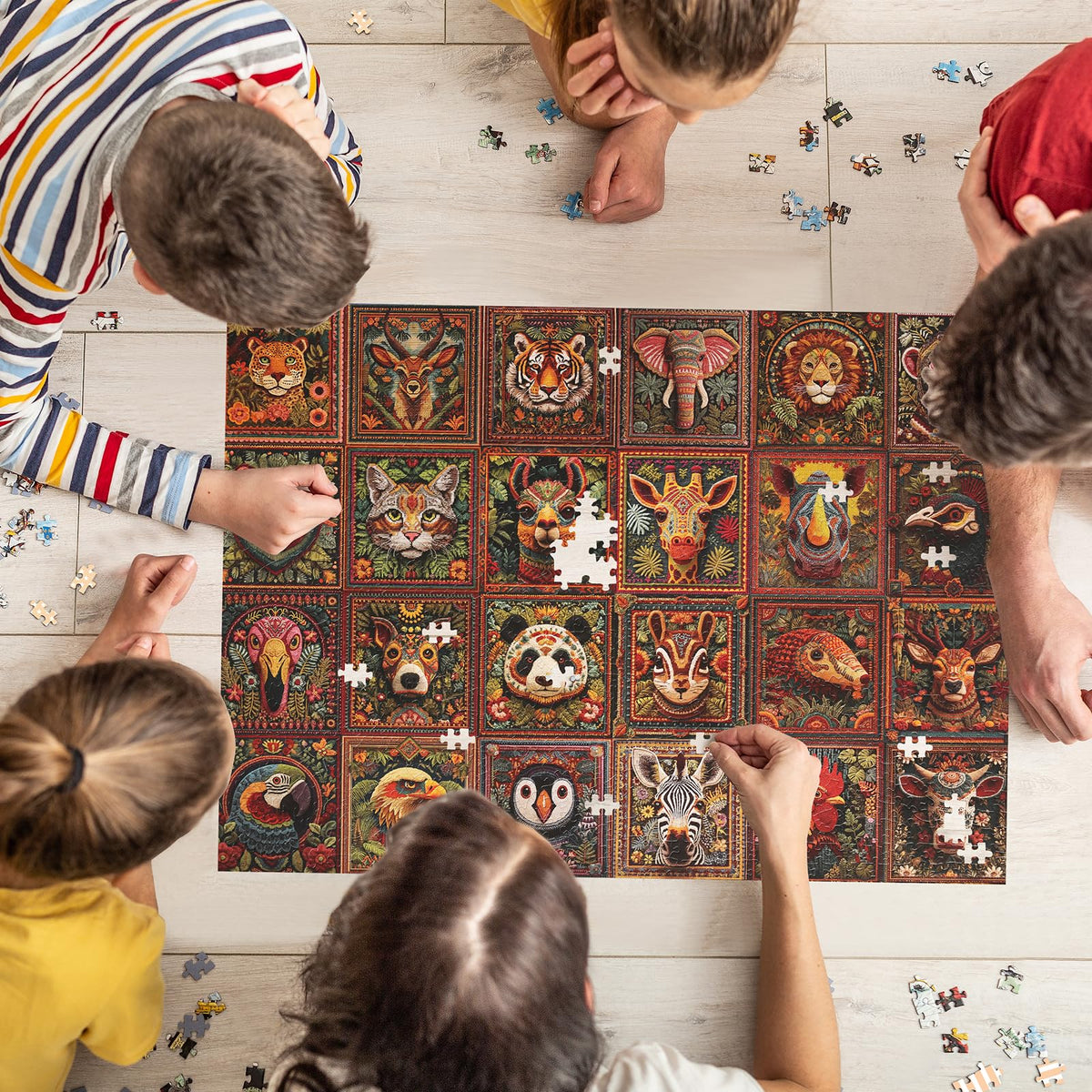 Naturelish jigsaw puzzle animal knitting scene 3 invites cozy evenings with a challenging finish.